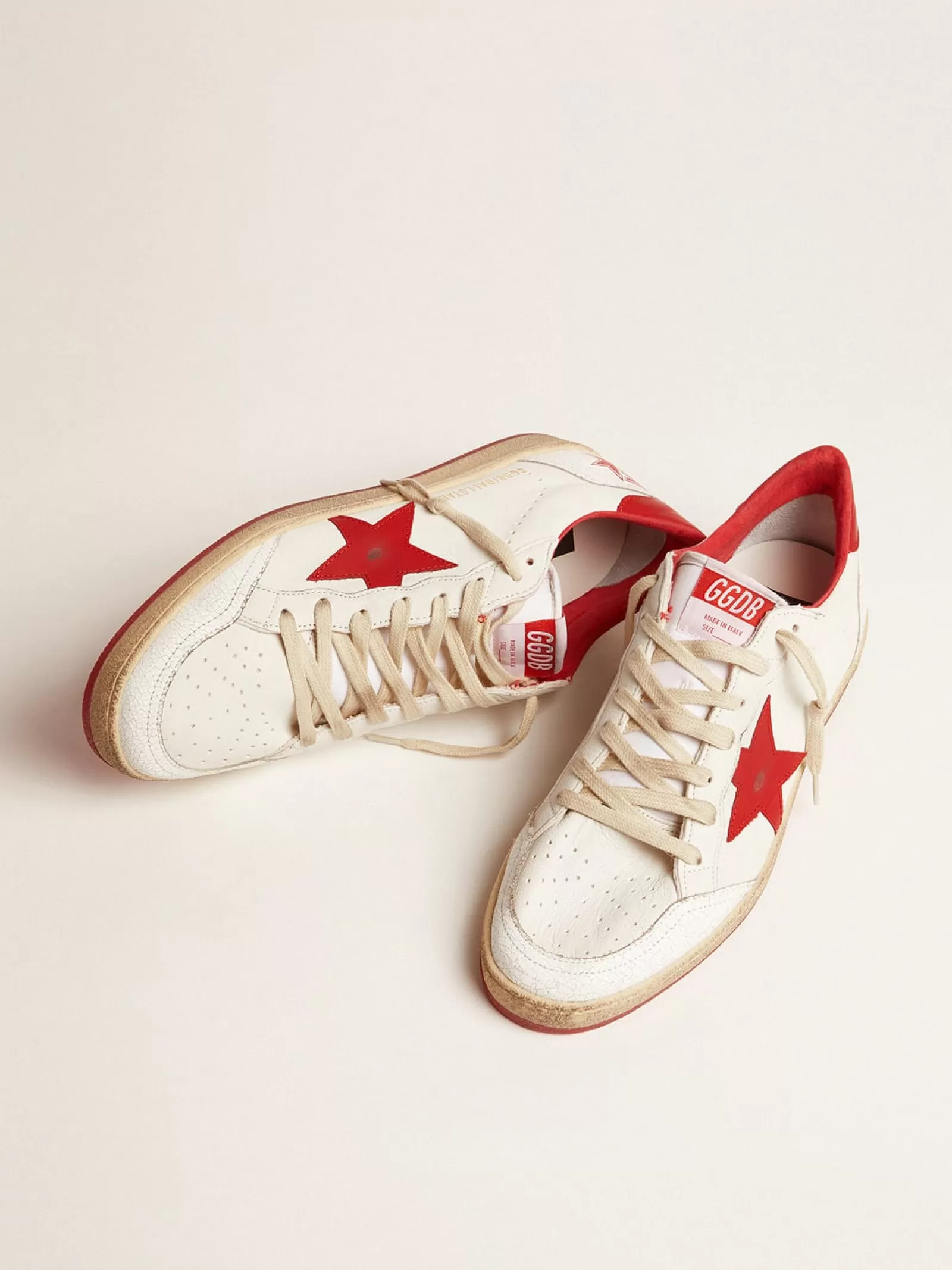 Ball Star homme en cuir blanc | Golden Goose Clearance