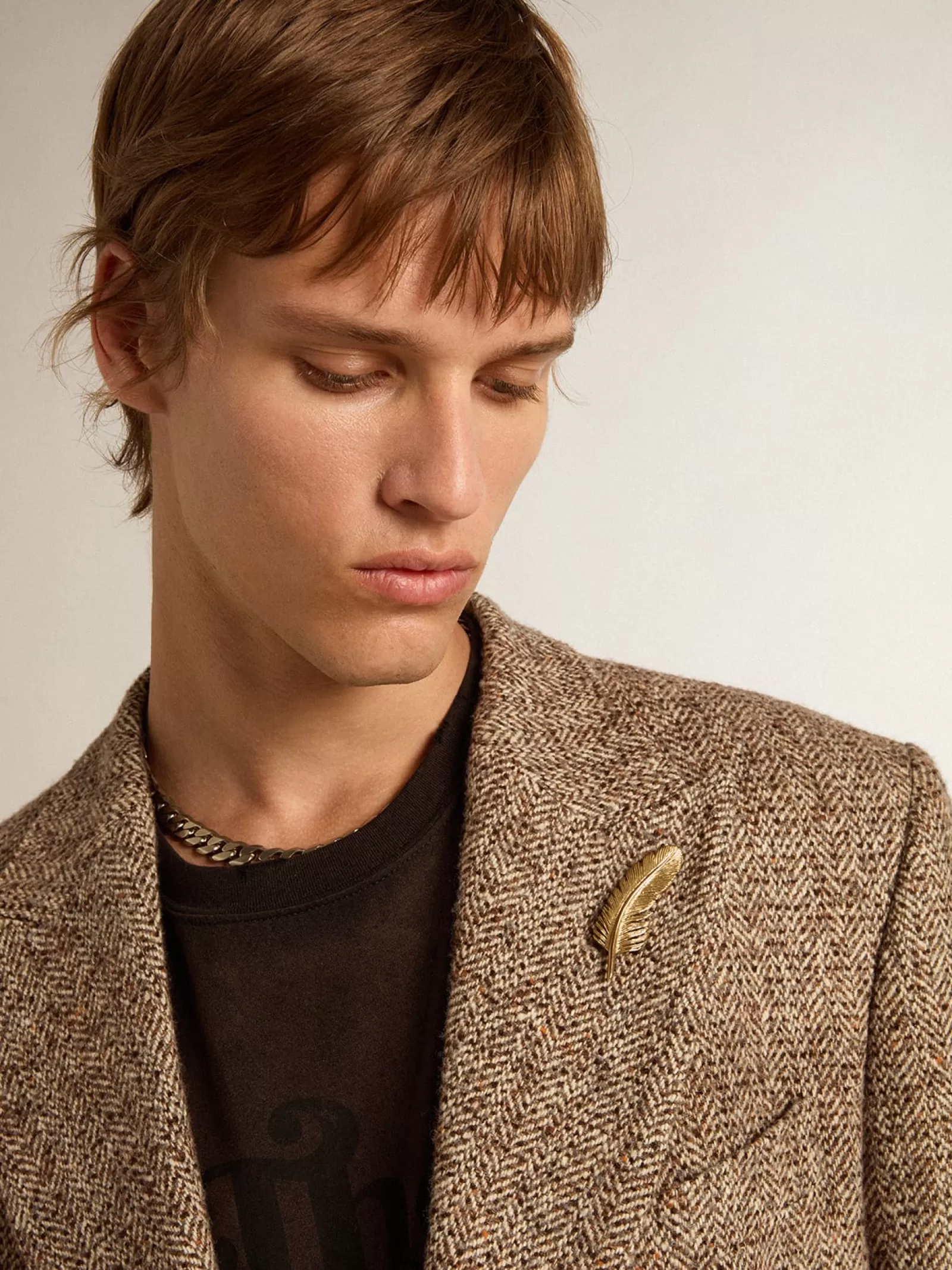 Blazer croisé marron homme à fermeture boutonnée | Golden Goose Outlet