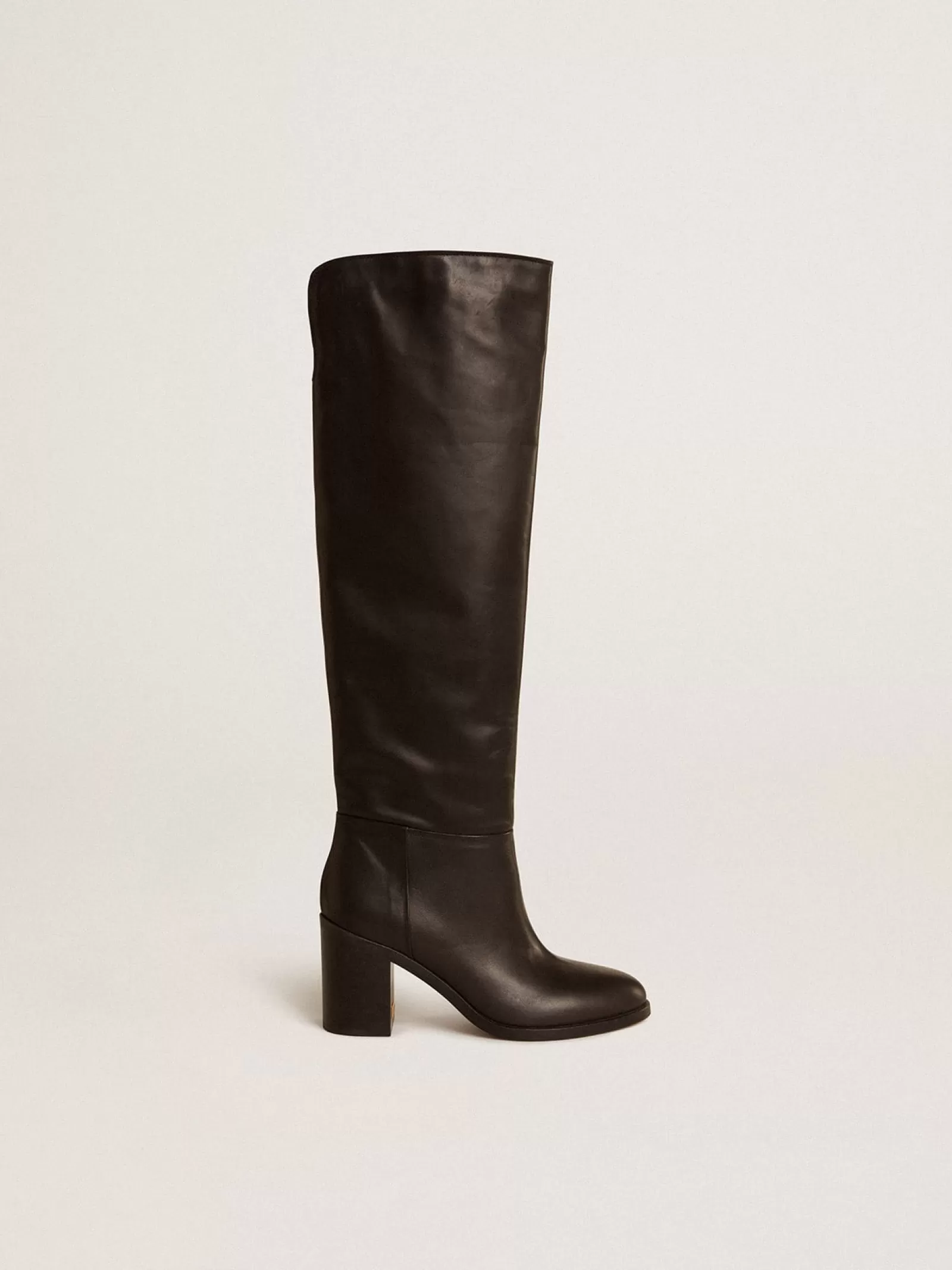 Bottes au genou Vivienne en cuir noir | Golden Goose Cheap