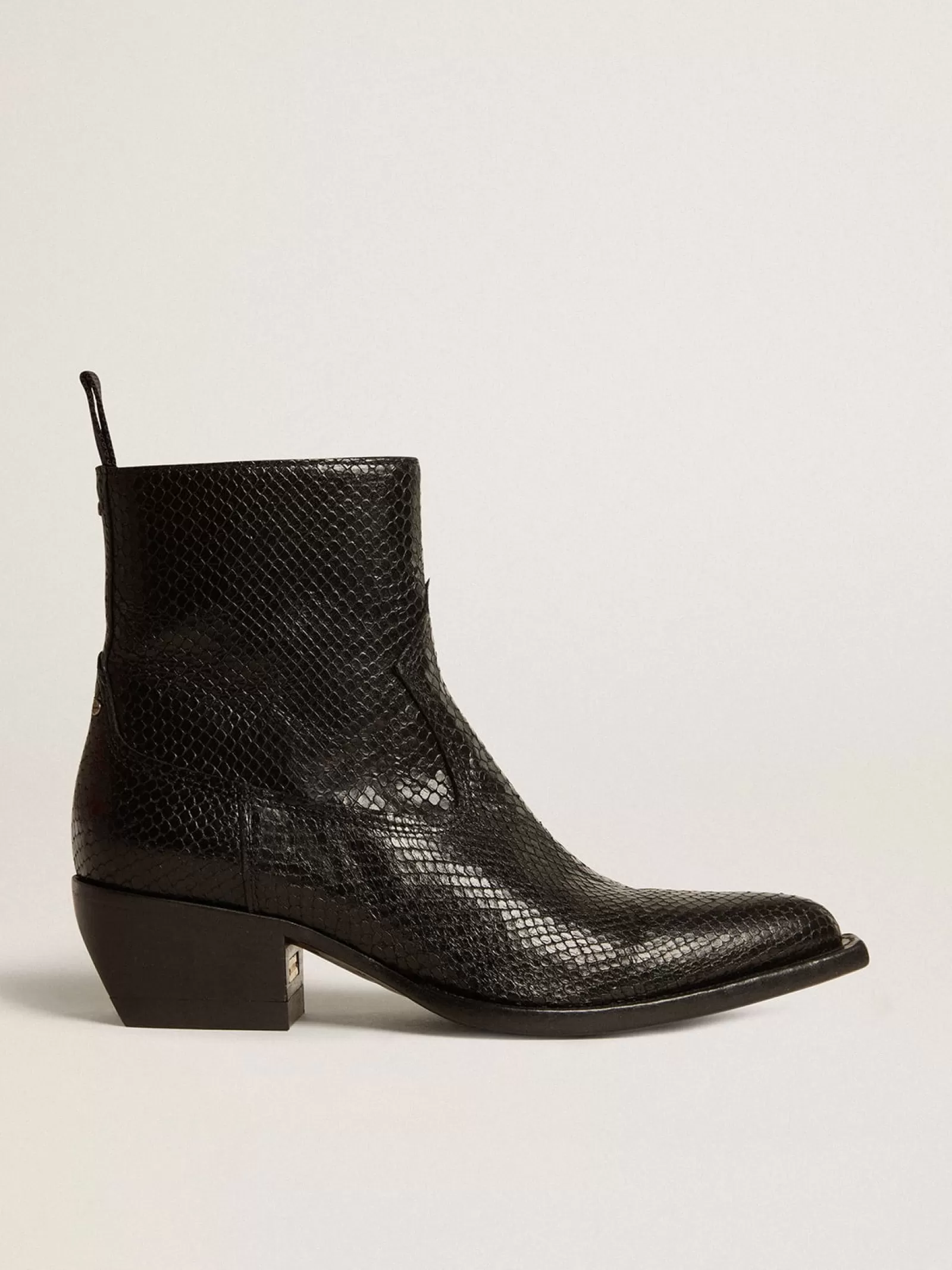 Bottes basses Debbie en cuir python noir | Golden Goose Best Sale