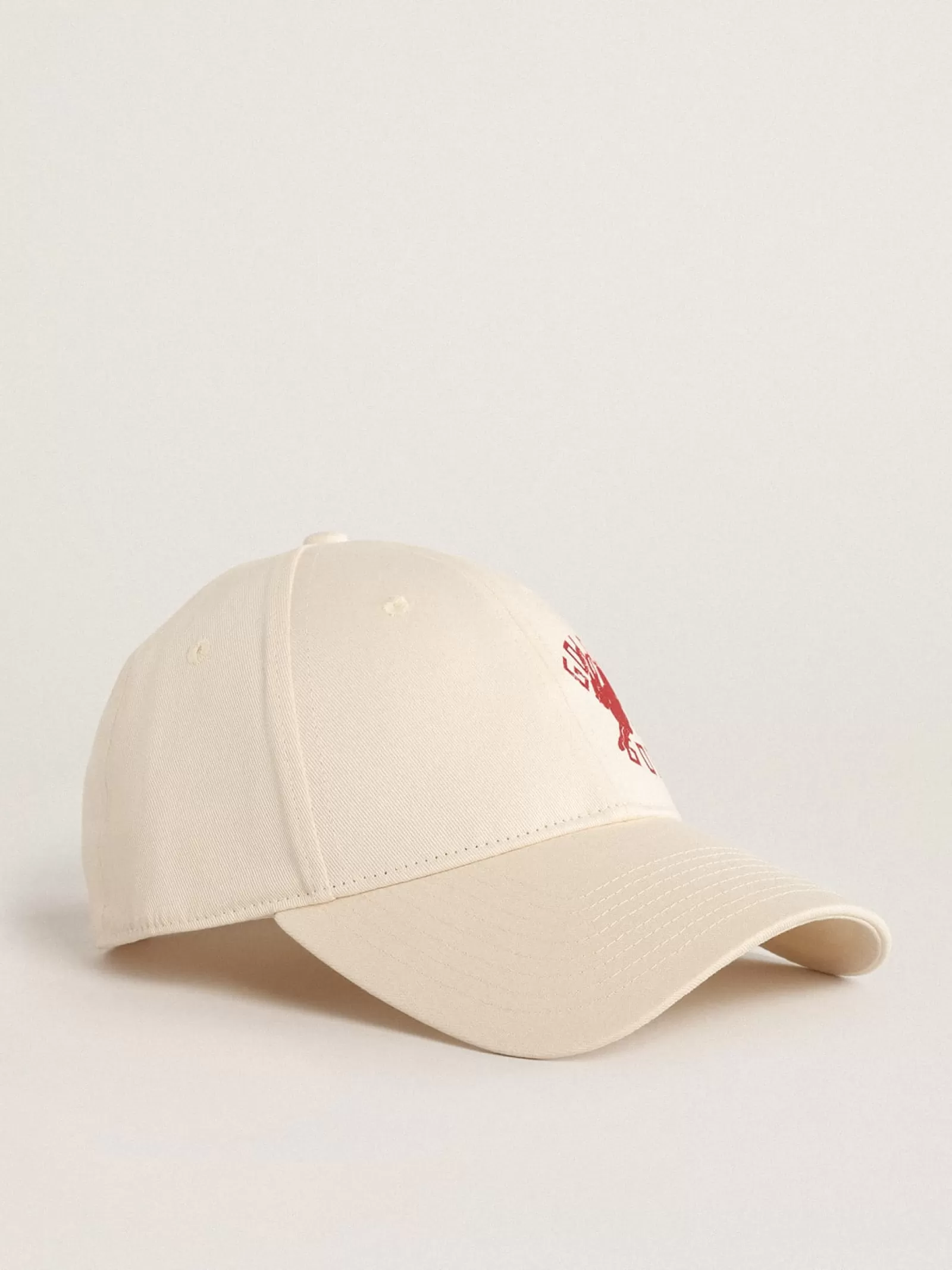 Casquette de baseball blanc caractéristique avec logo CNY | Golden Goose Best