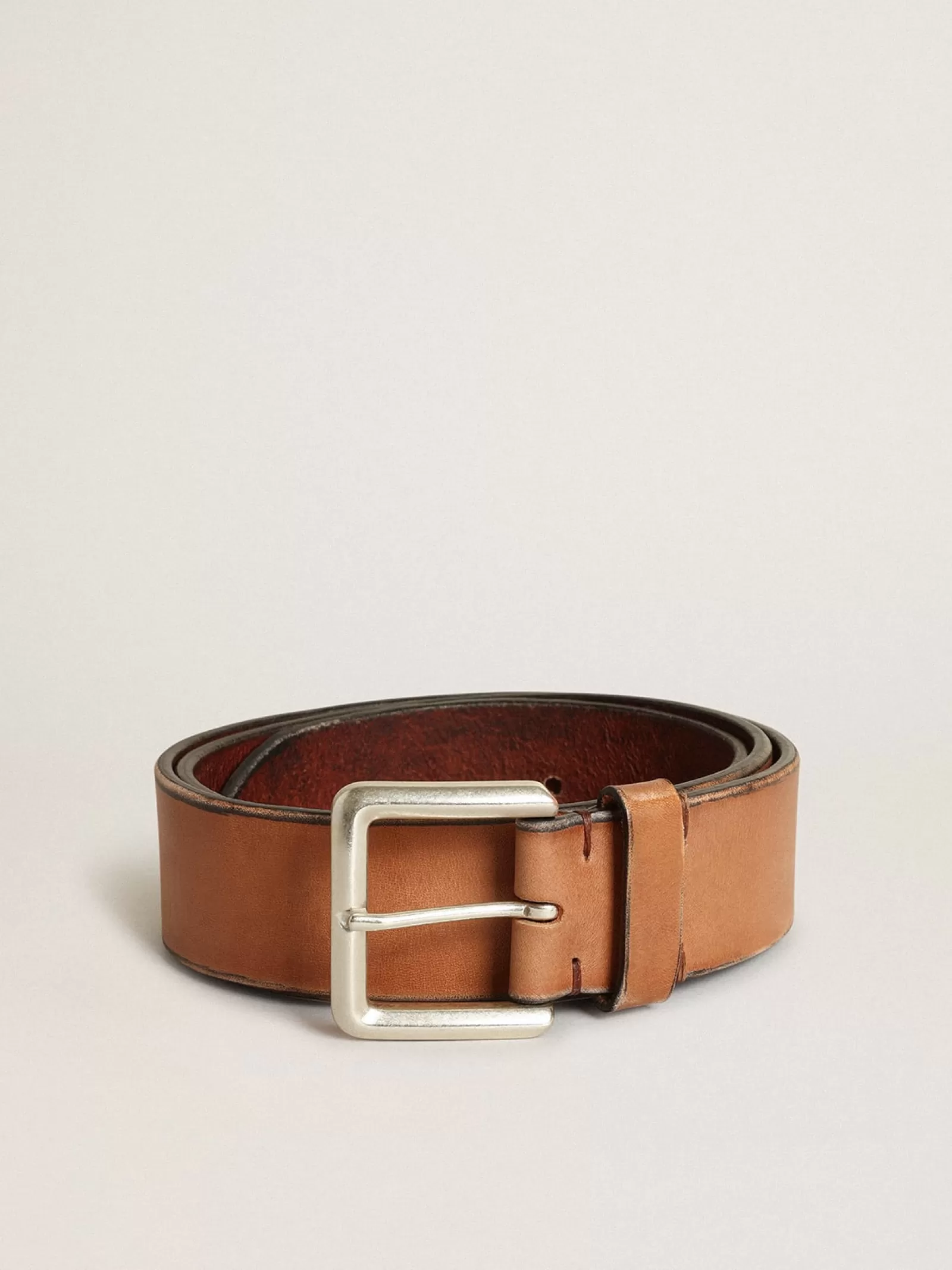 Ceinture en cuir lavé couleur cuir | Golden Goose Best