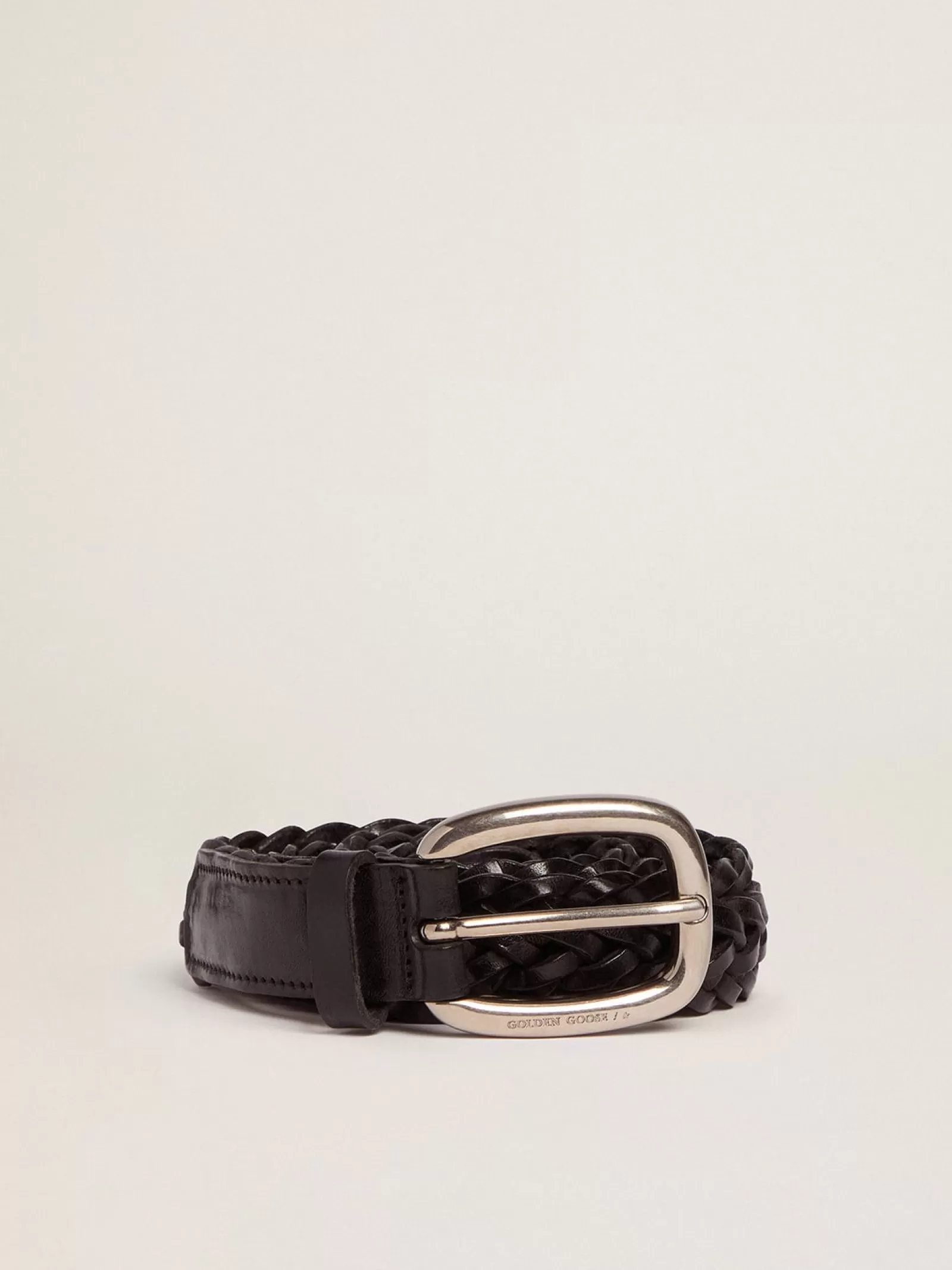 Ceinture femme en cuir noir | Golden Goose Fashion