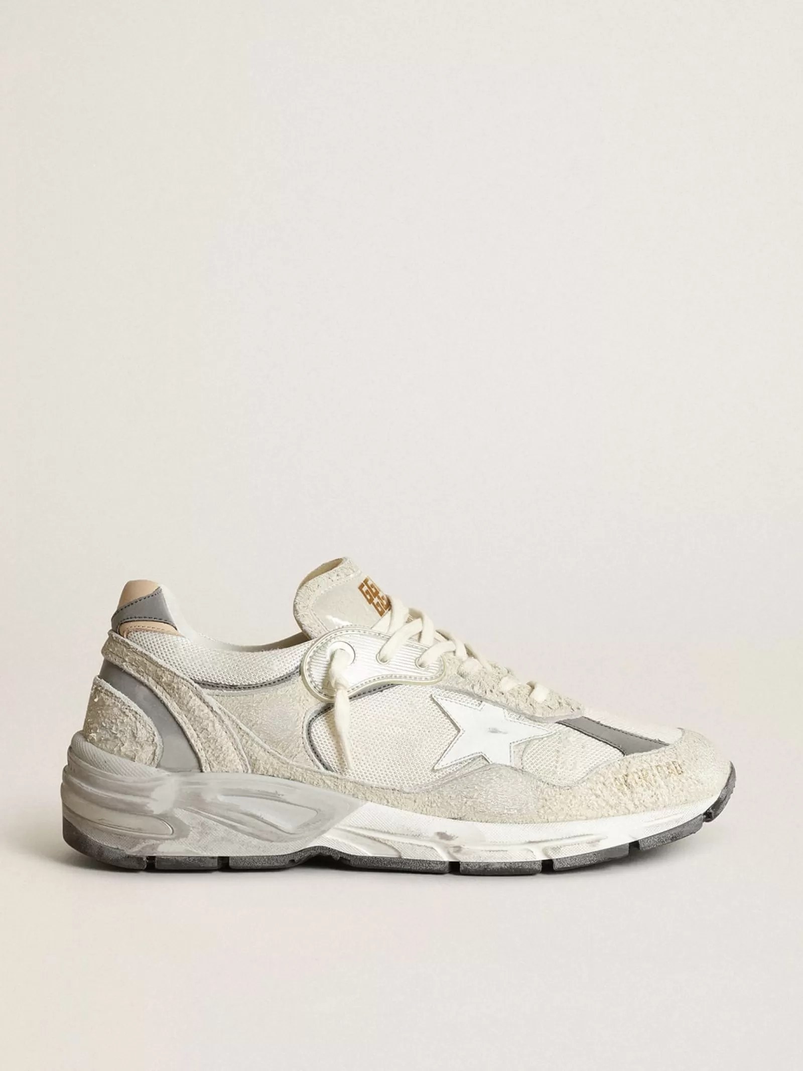 Dad-Star femme en résille et daim blancs | Golden Goose New