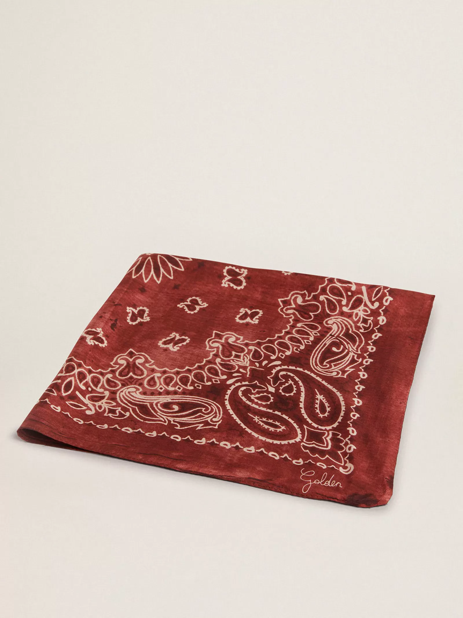 Foulard bordeaux à motif cachemire | Golden Goose Fashion