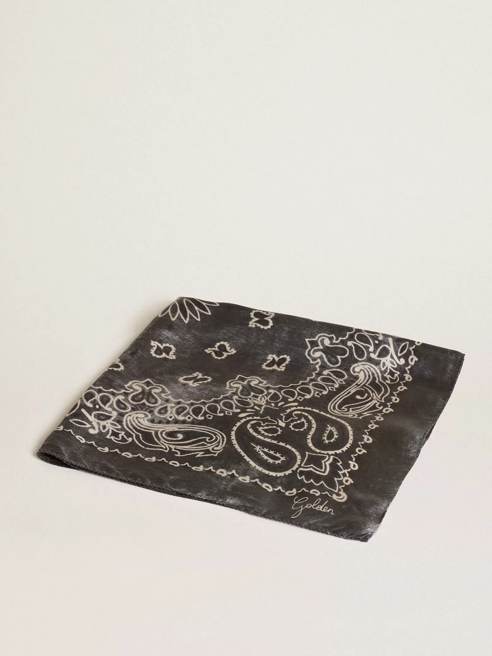 Foulard gris anthracite à motif cachemire | Golden Goose Clearance