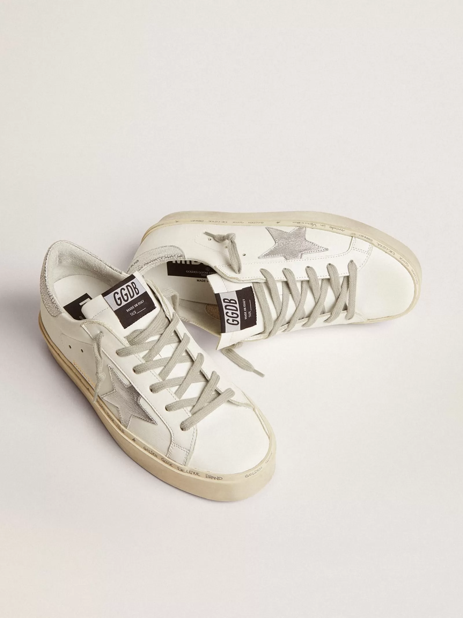 Hi-Star femme avec étoile et talon en argent métallisé | Golden Goose Flash Sale