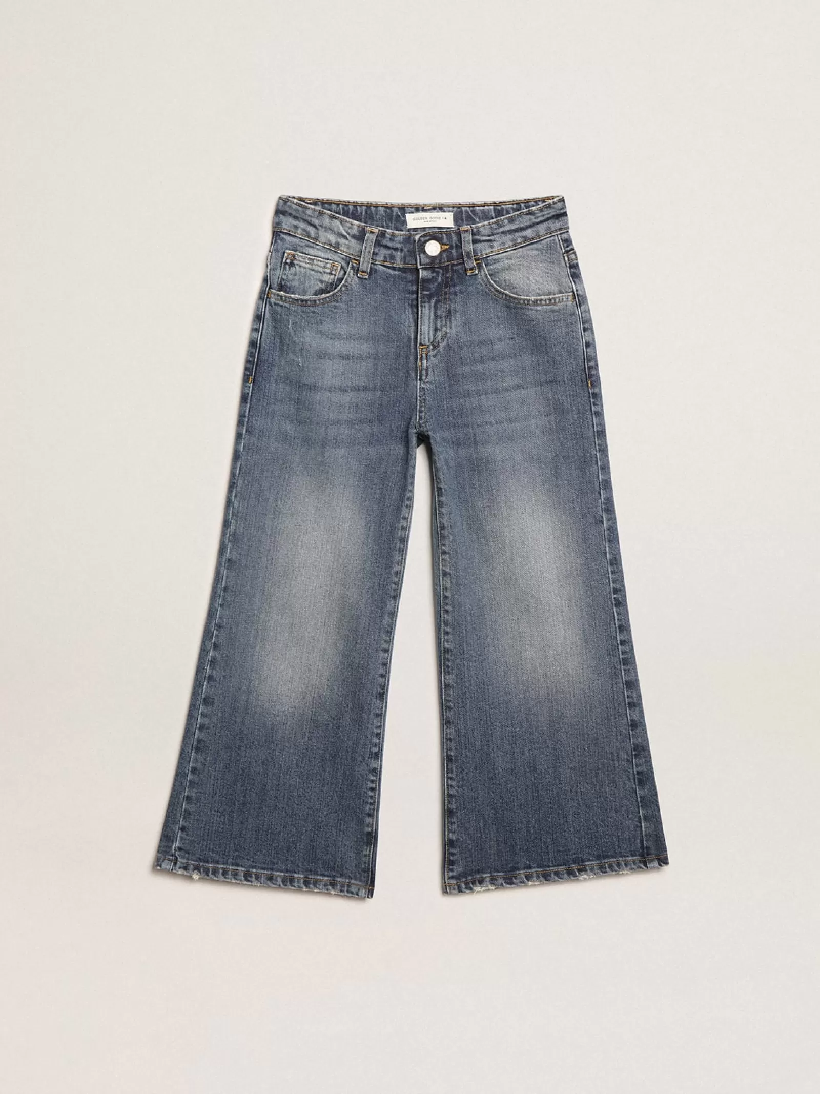 Jean large en bull denim bleu jean | Golden Goose Shop