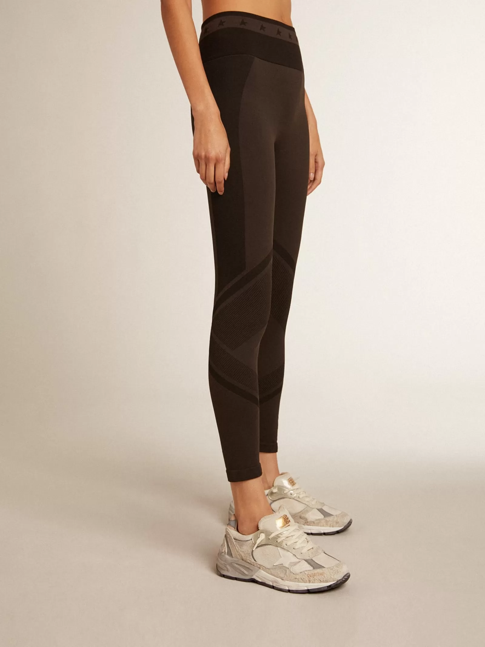 Legging mi-couture pour femme noir | Golden Goose Store