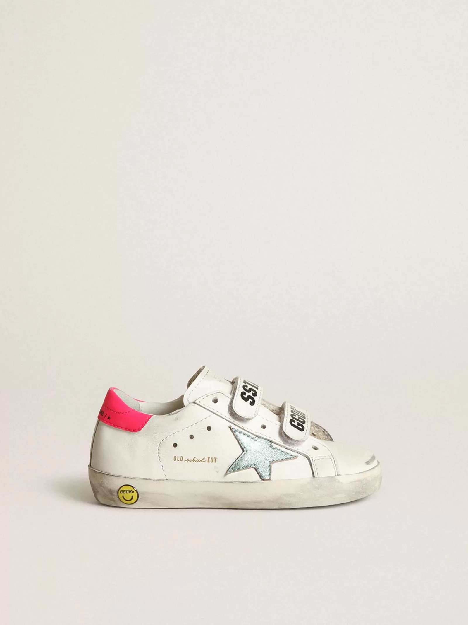 Old School Young avec étoile en cuir lamé aigue-marine | Golden Goose New