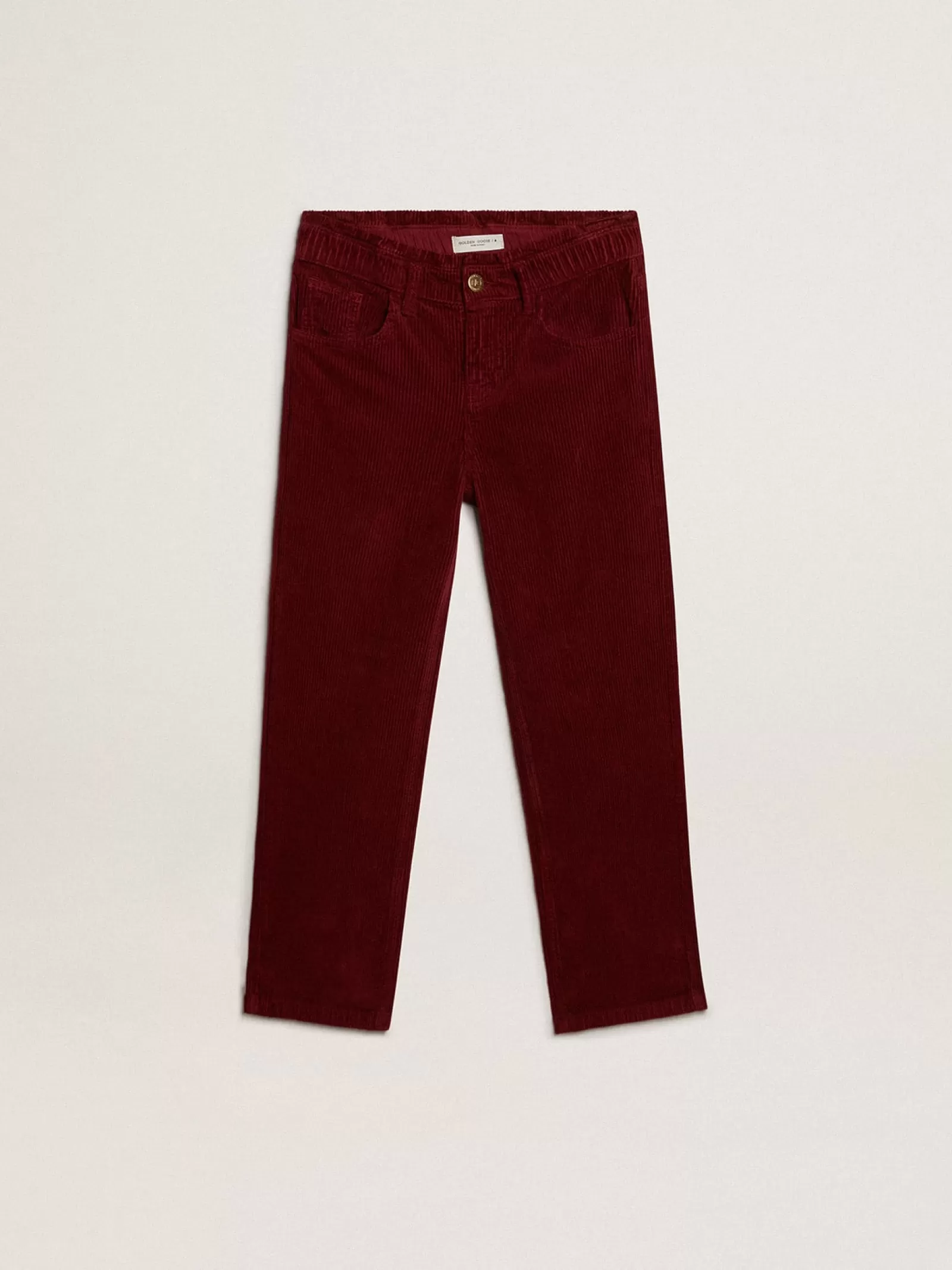 Pantalon ample en coton bordeaux | Golden Goose Store