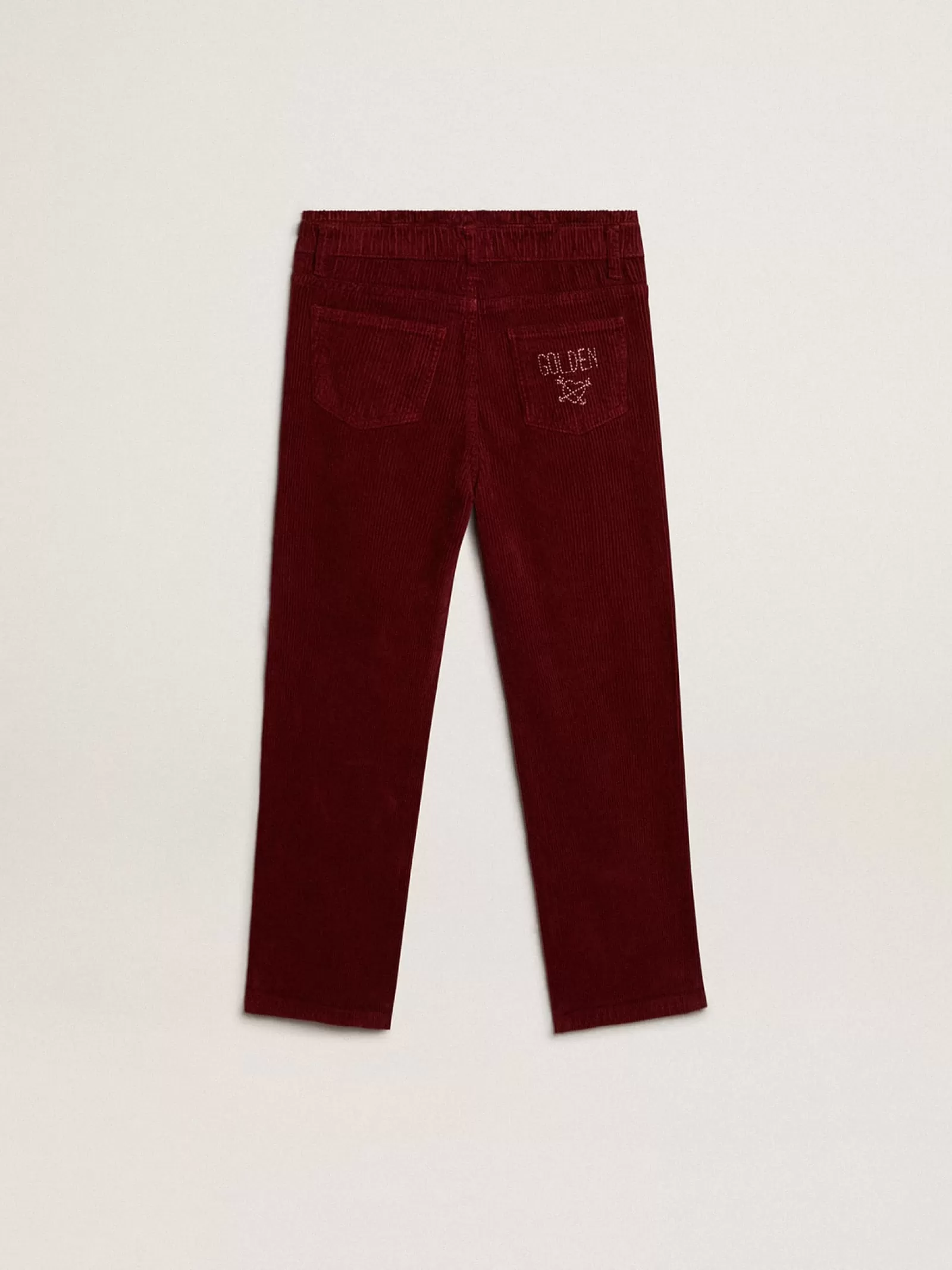 Pantalon ample en coton bordeaux | Golden Goose Store