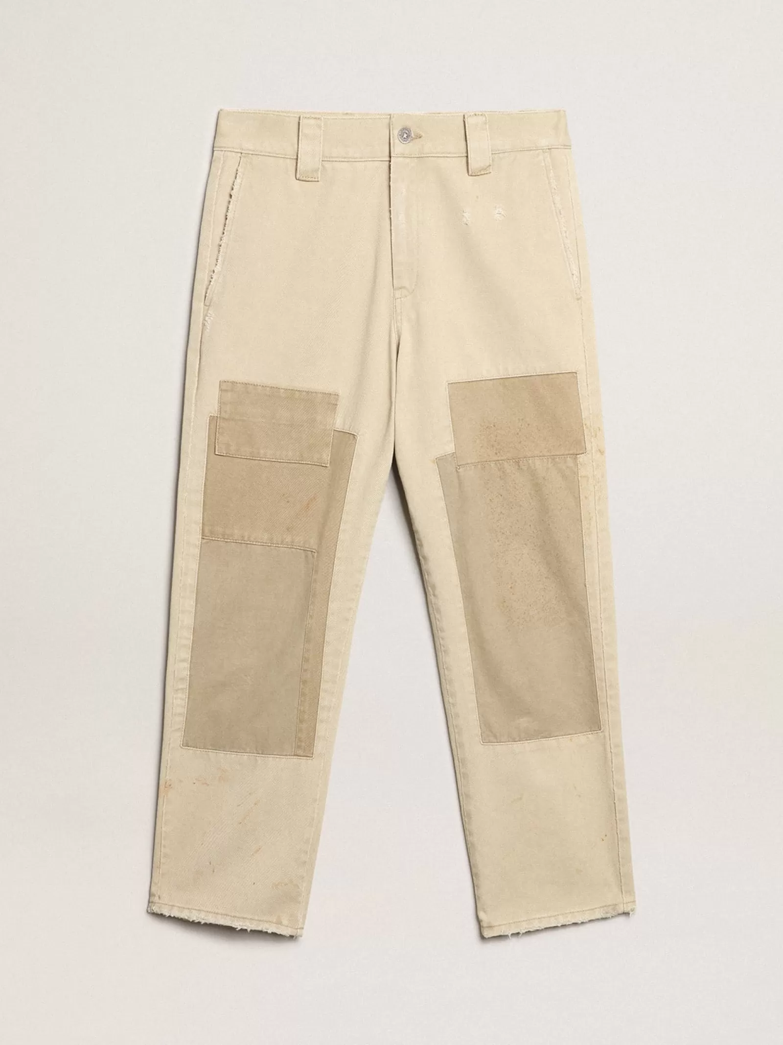 Pantalon aux différentes teintes de beige en coton | Golden Goose Flash Sale