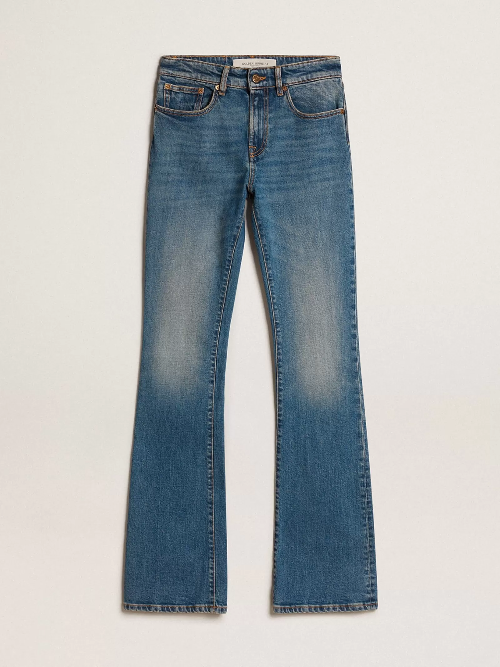 Pantalon bleu denim en tissu élastique | Golden Goose Cheap