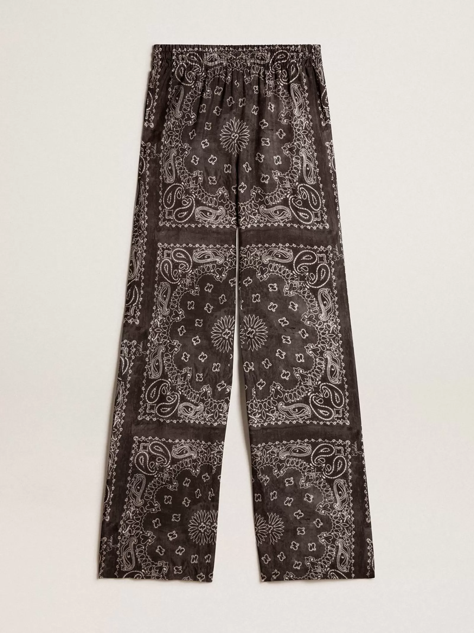 Pantalon de jogging anthracite à imprimé paisley | Golden Goose Fashion