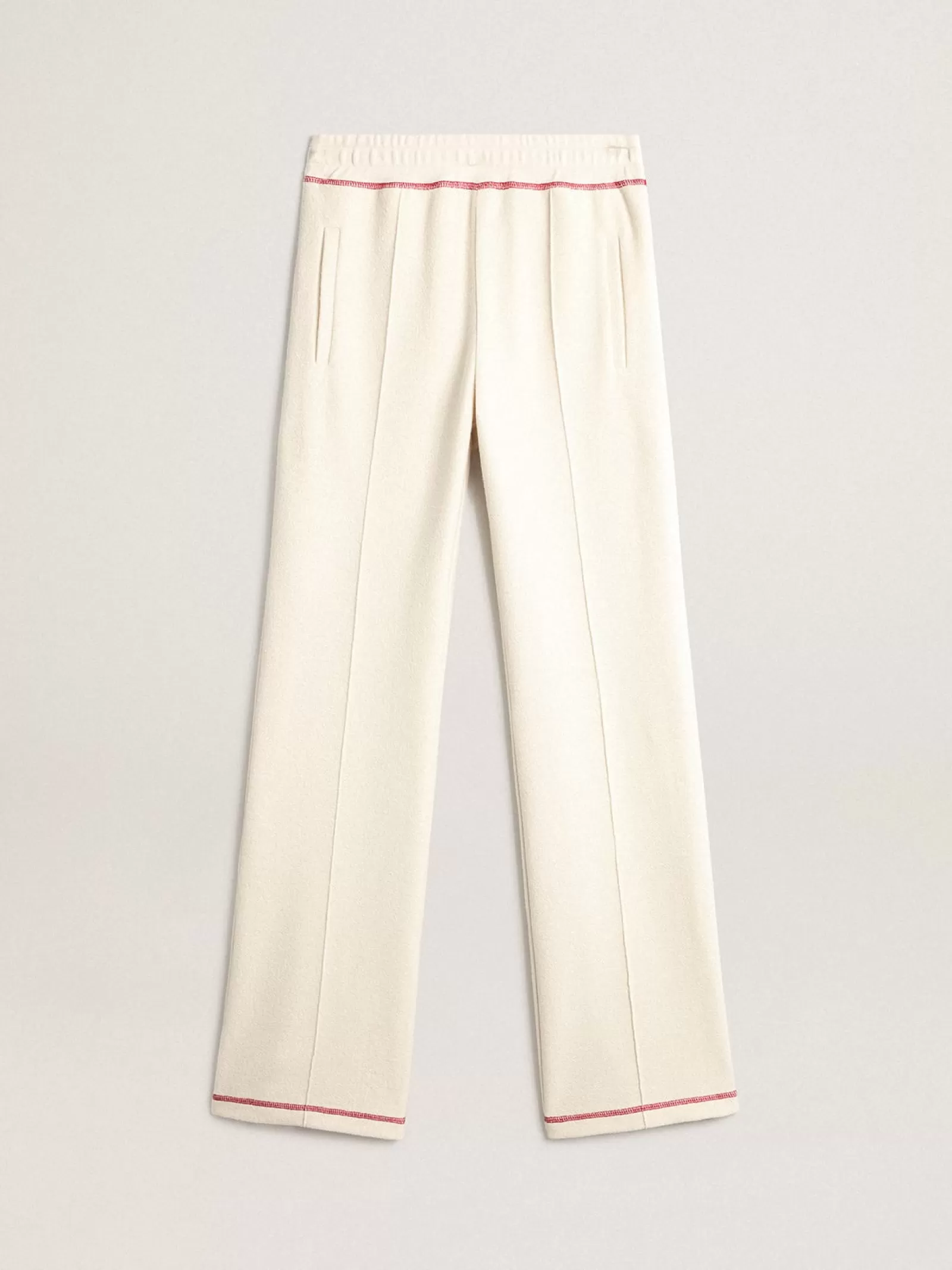 Pantalon de jogging blanc caractéristique femme avec logo CNY | Golden Goose Shop