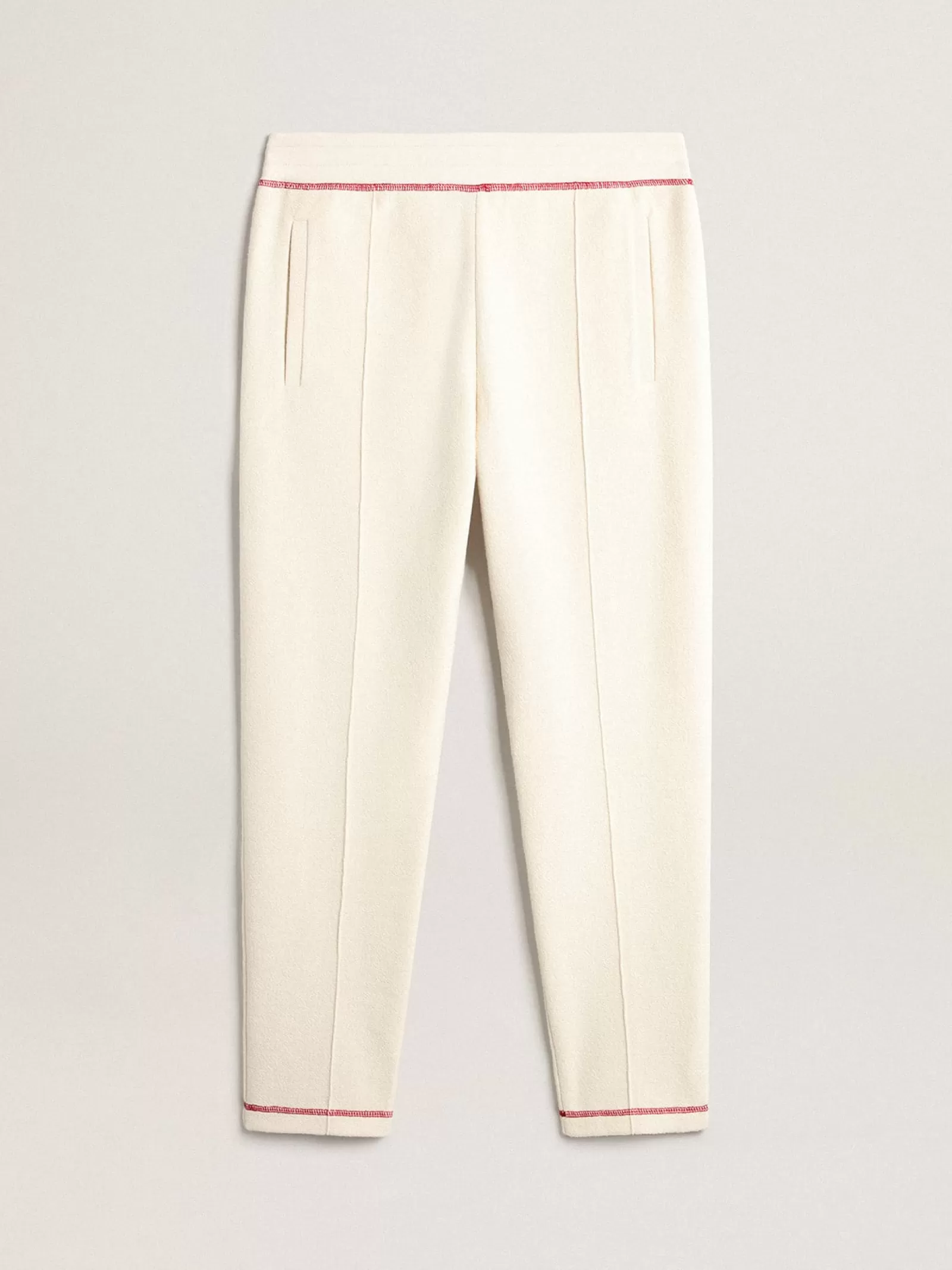 Pantalon de jogging blanc caractéristique homme avec logo CNY | Golden Goose Clearance