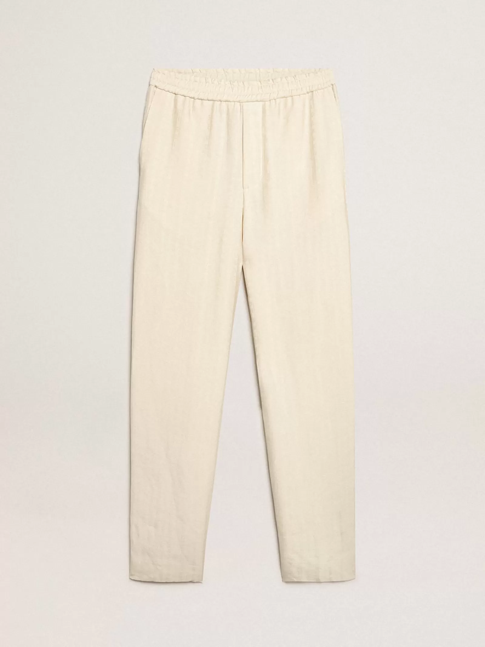 Pantalon de jogging couleur parchemin en lin | Golden Goose Flash Sale