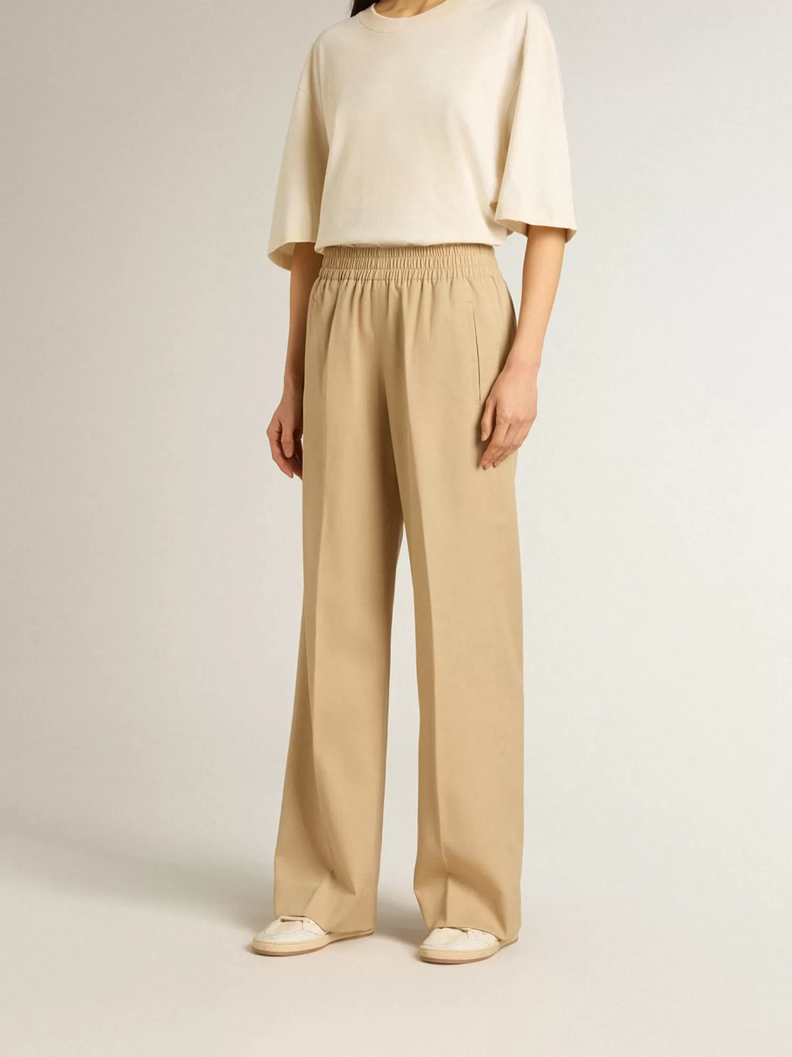 Pantalon de jogging couleur sable pour femme | Golden Goose New