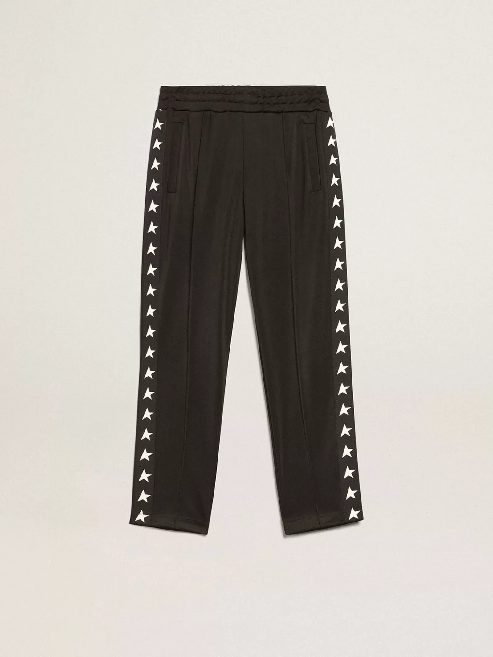 Pantalon de jogging noir avec étoiles blanches contrastées | Golden Goose Clearance