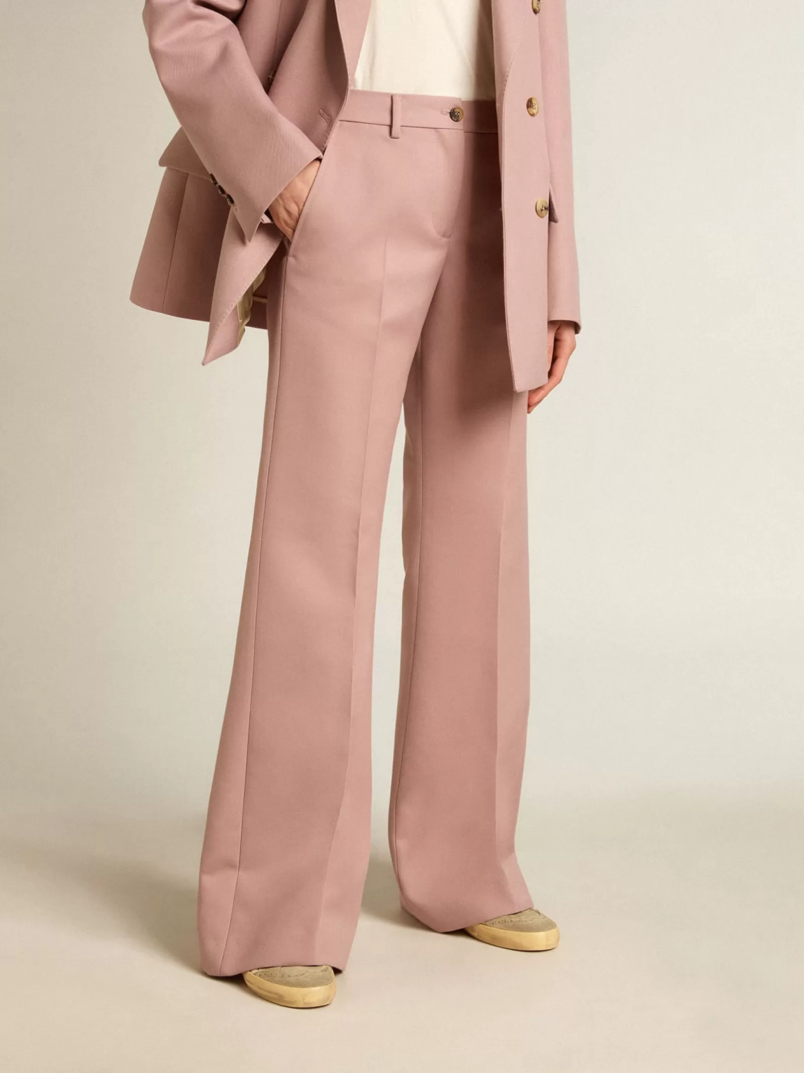 Pantalon en tissu couture rose | Golden Goose Sale