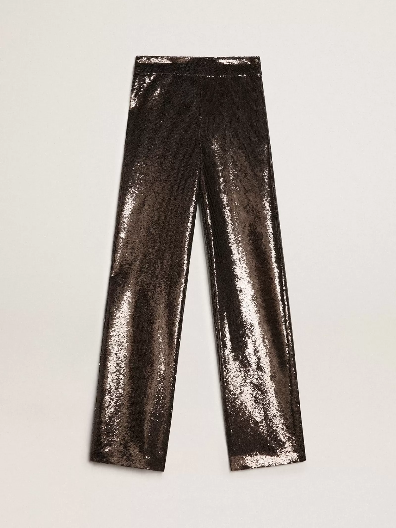 Pantalon gris avec sequins all-over | Golden Goose Online