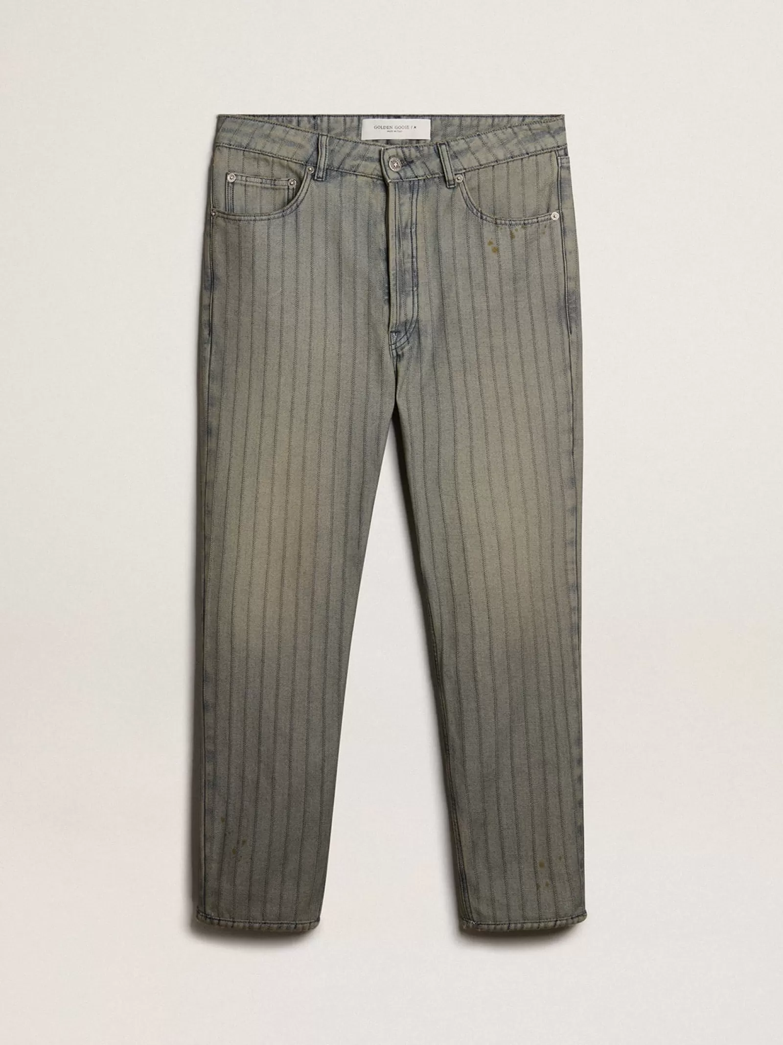 Pantalon gris homme en denim à rayures | Golden Goose Cheap