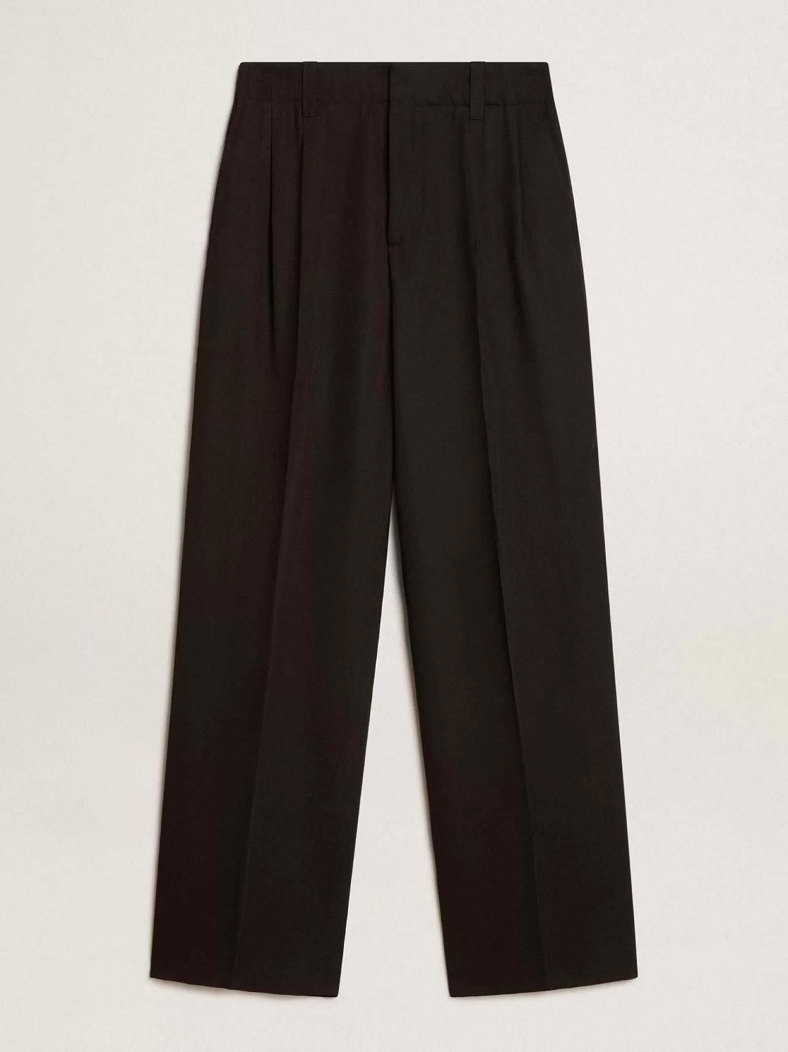 Pantalon noir en mélange de laine et de viscose | Golden Goose Clearance