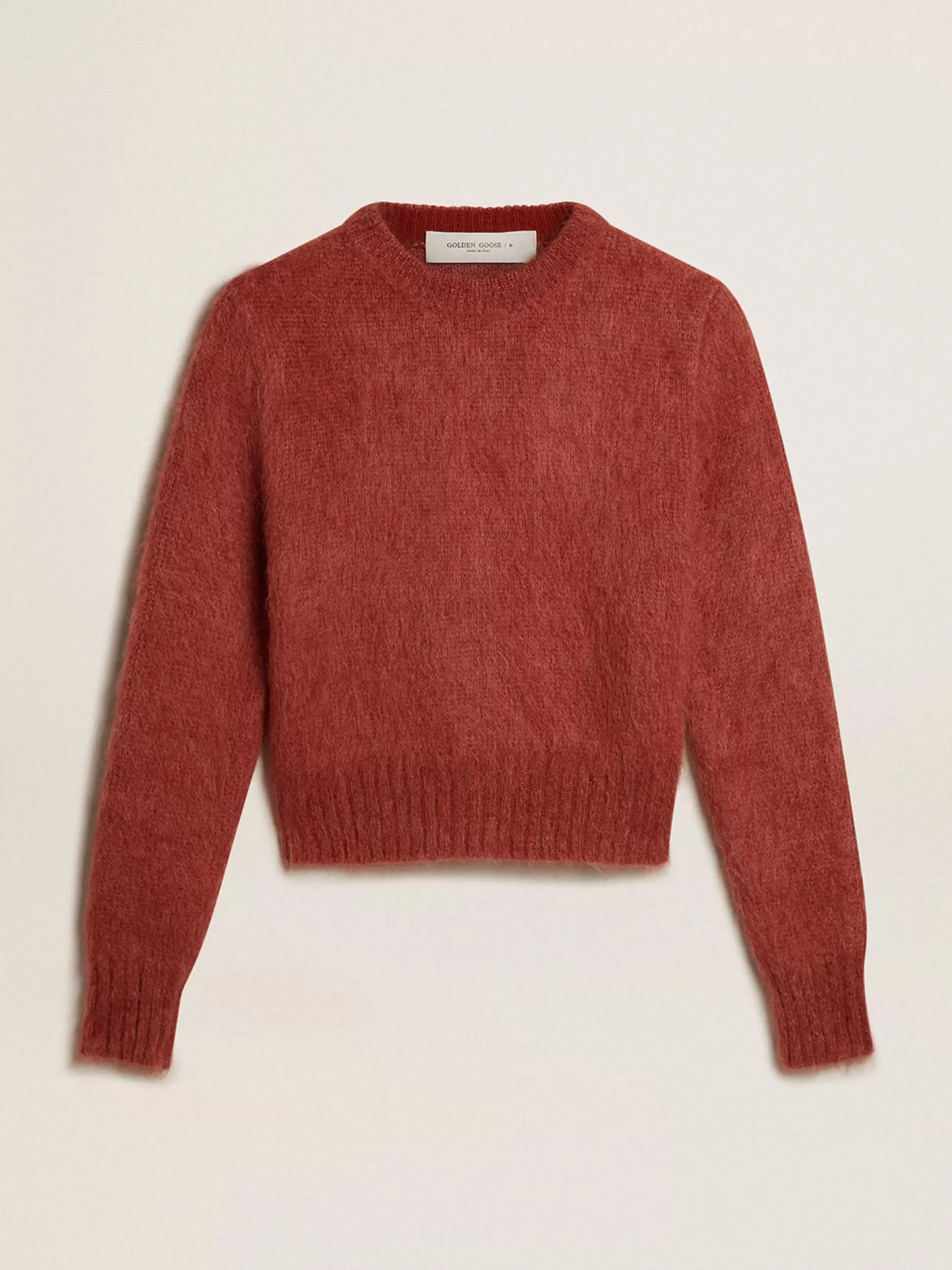 Pull cropped en mohair lilas foncé | Golden Goose Cheap