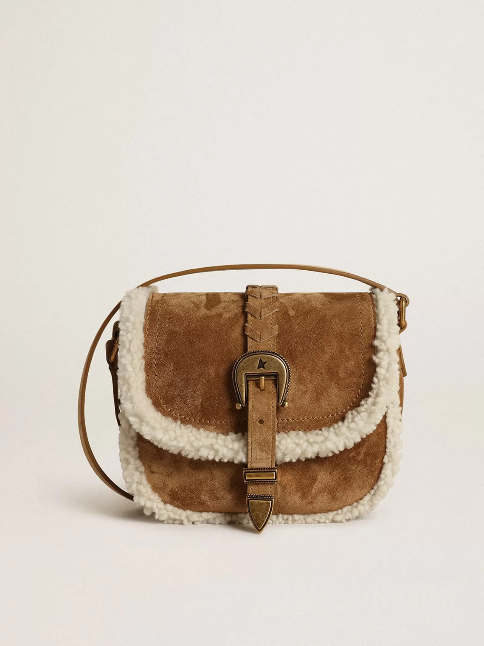 Rodeo Bag femme en daim avec détails en shearling | Golden Goose Sale