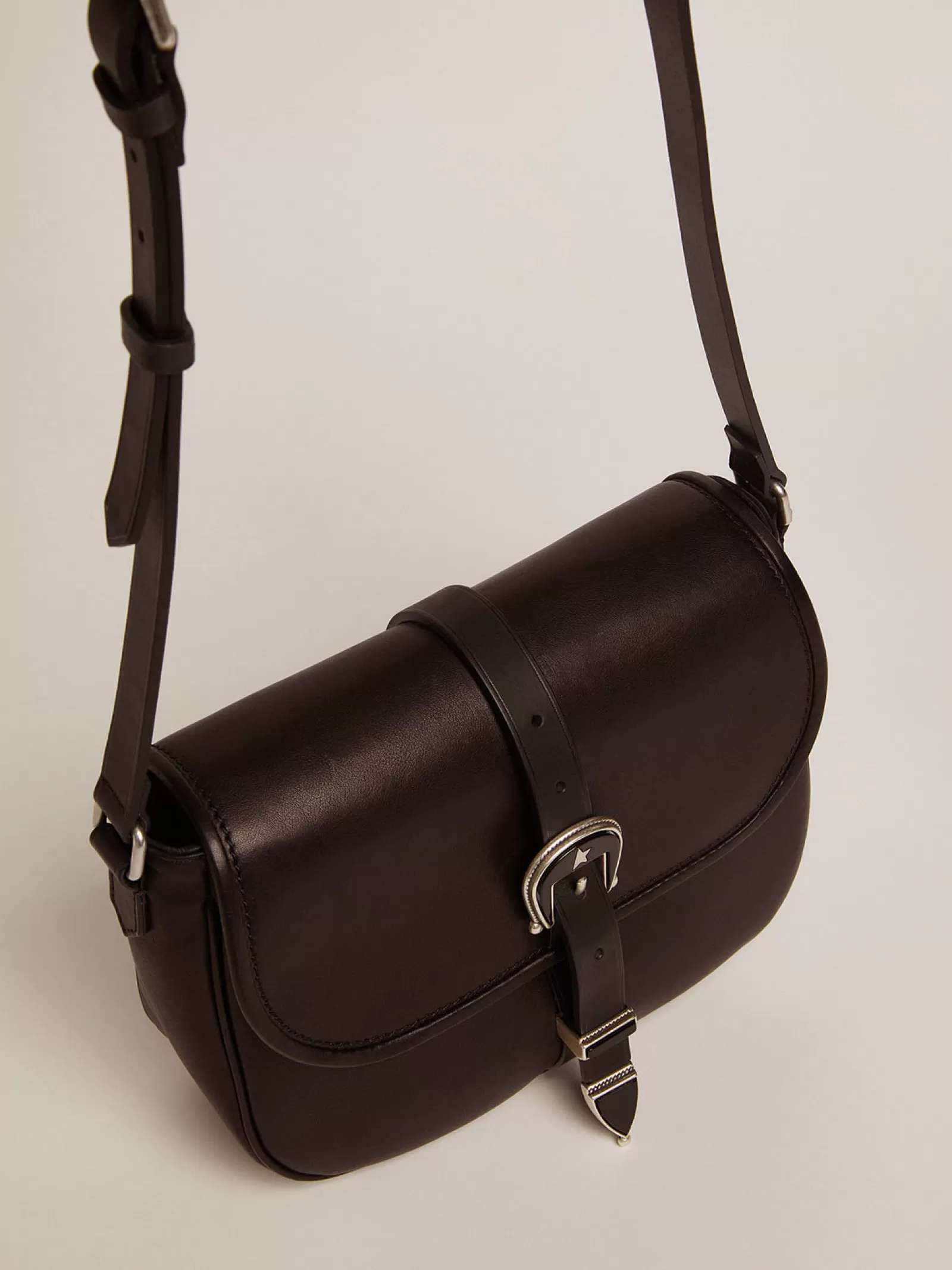 Sac Rodeo Bag moyen noir en cuir | Golden Goose New