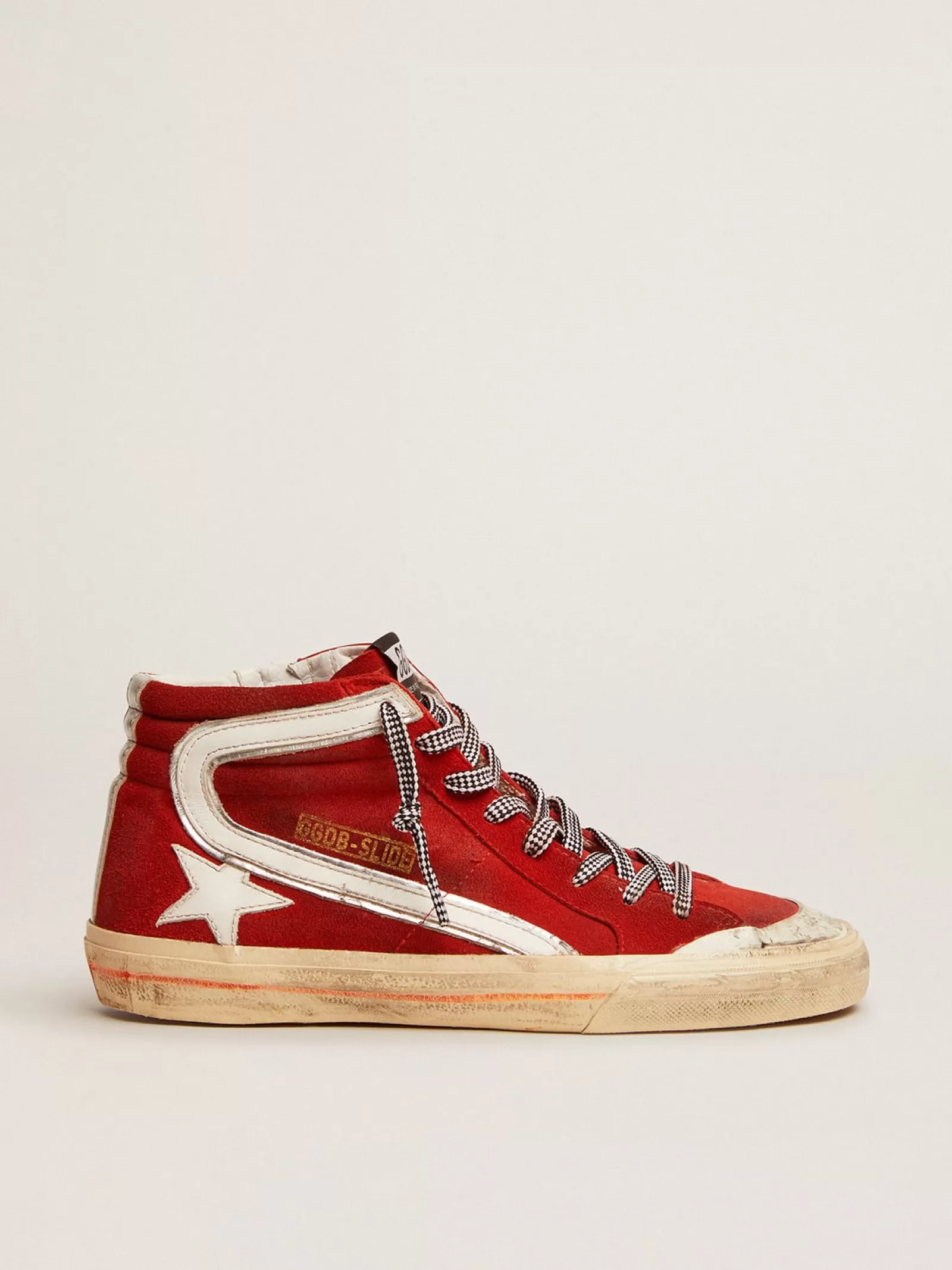 Slide Penstar homme en daim rouge | Golden Goose New