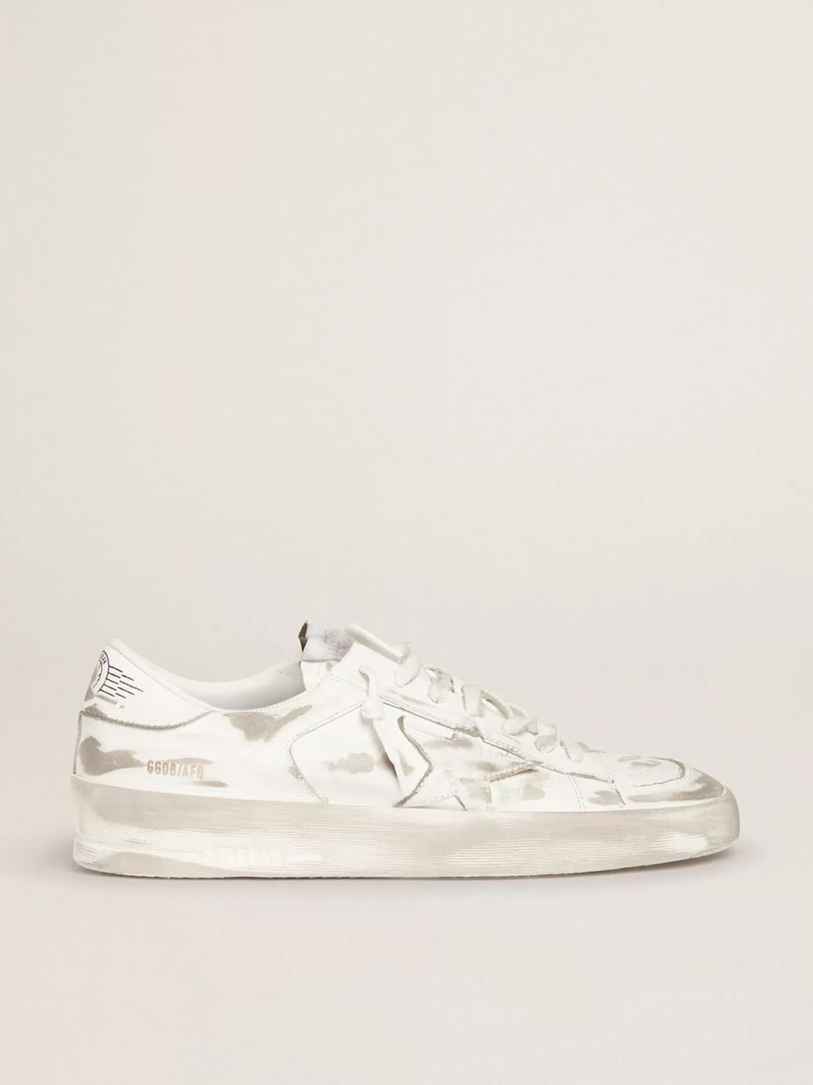 Sneakers Stardan blanches en cuir effet usé | Golden Goose Cheap