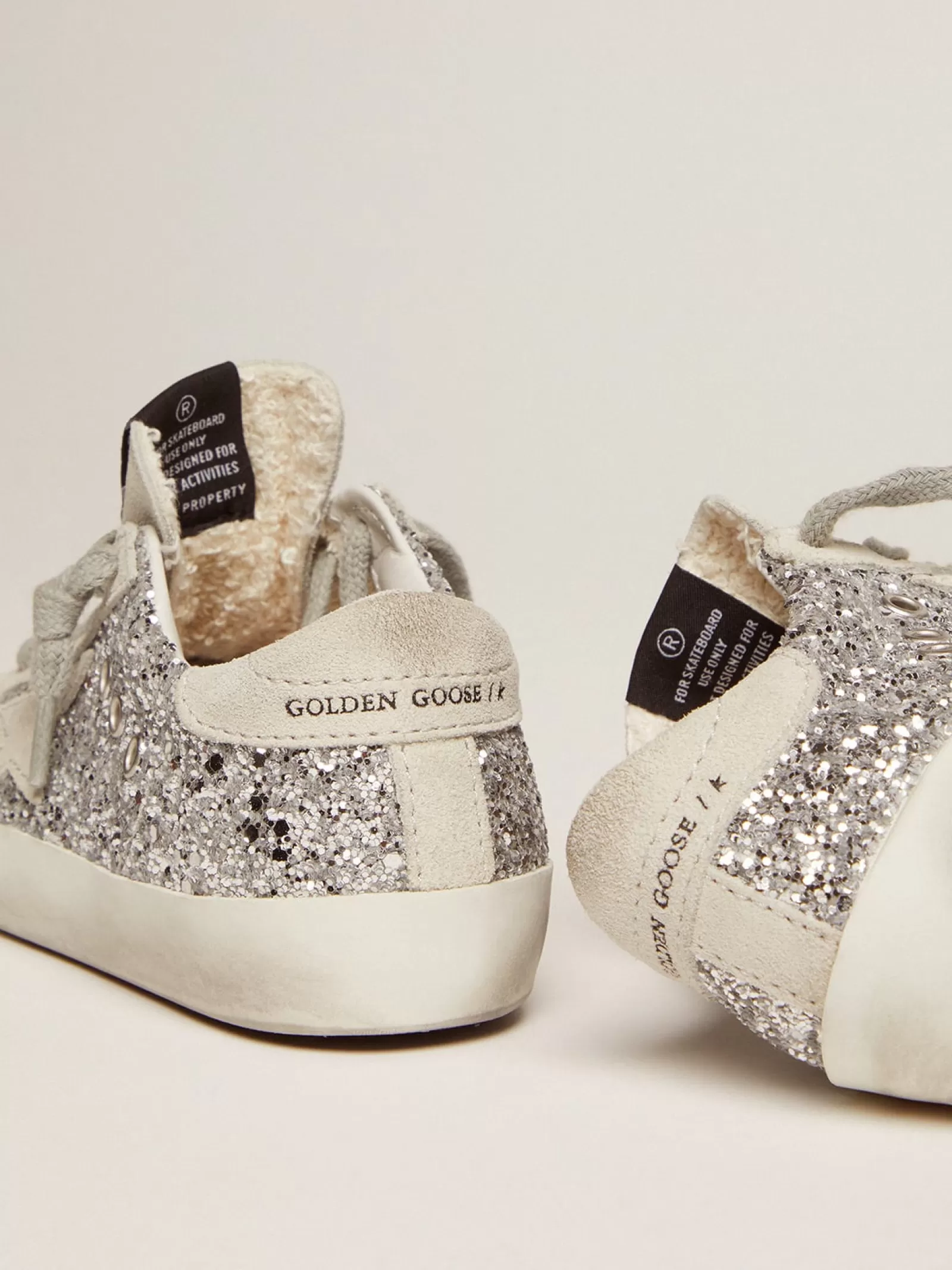 Super-Star Young à paillettes argentées | Golden Goose Flash Sale