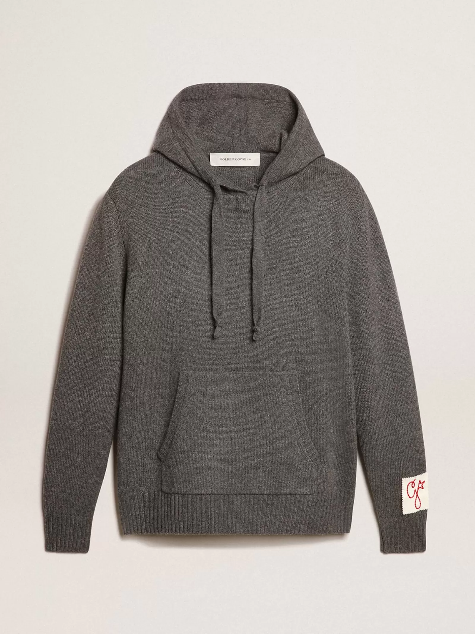 Sweat-shirt pour femme en cachemire mélangé à capuche gris | Golden Goose Flash Sale