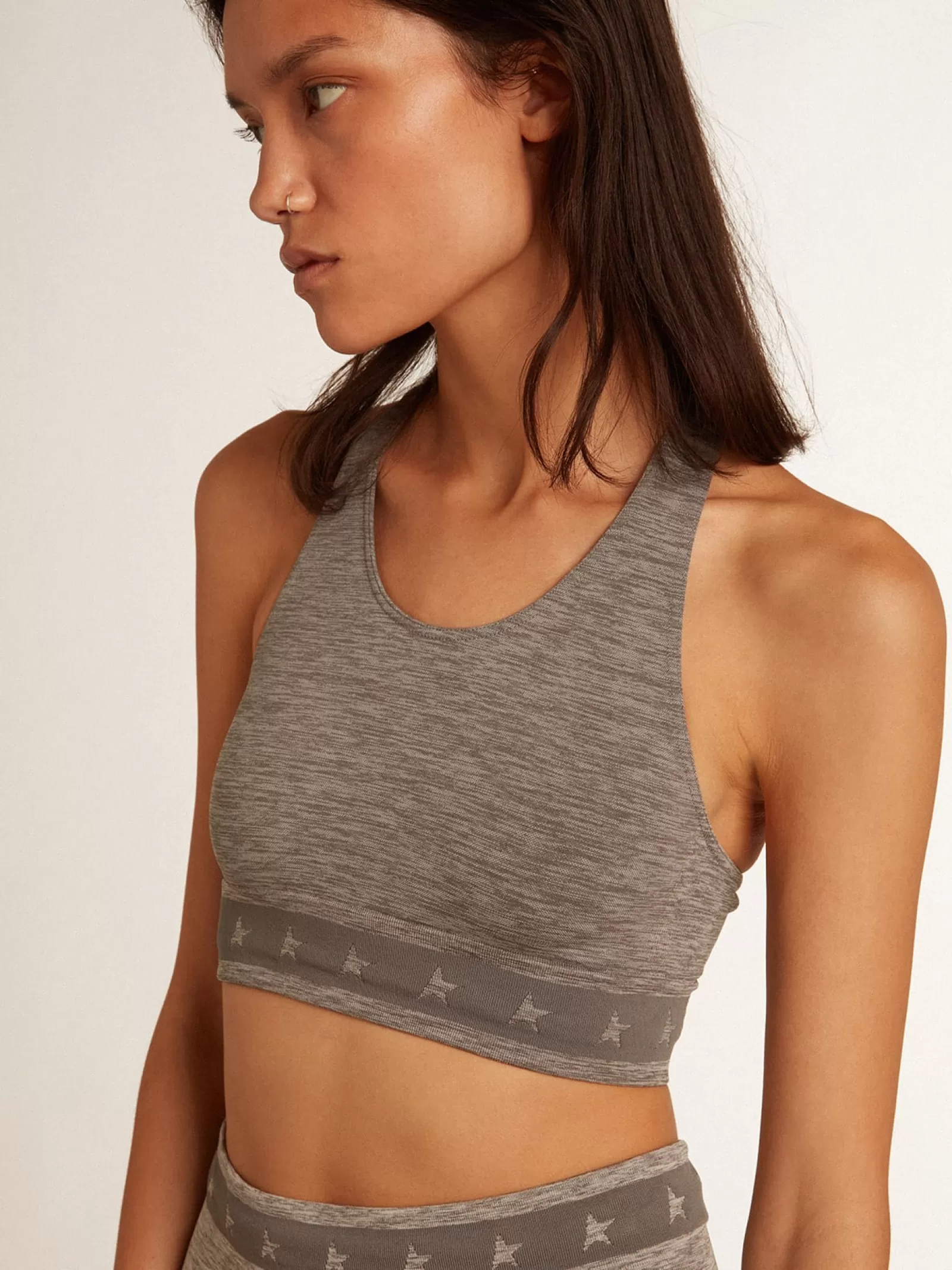 Top de sport gris chiné | Golden Goose Fashion