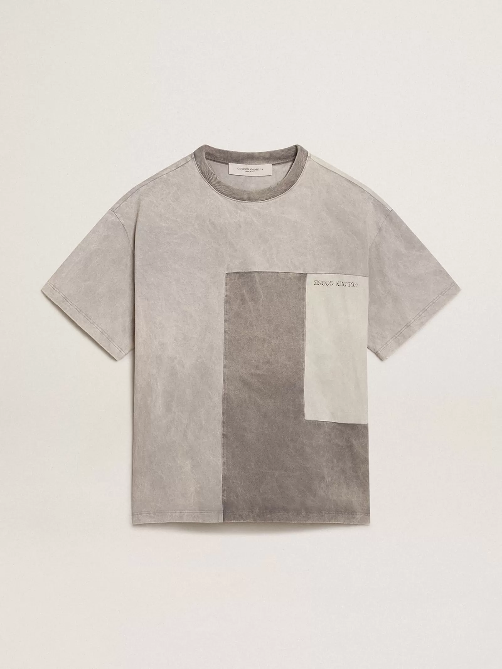 T-shirt aux différentes nuances de gris à l’effet usé | Golden Goose Hot