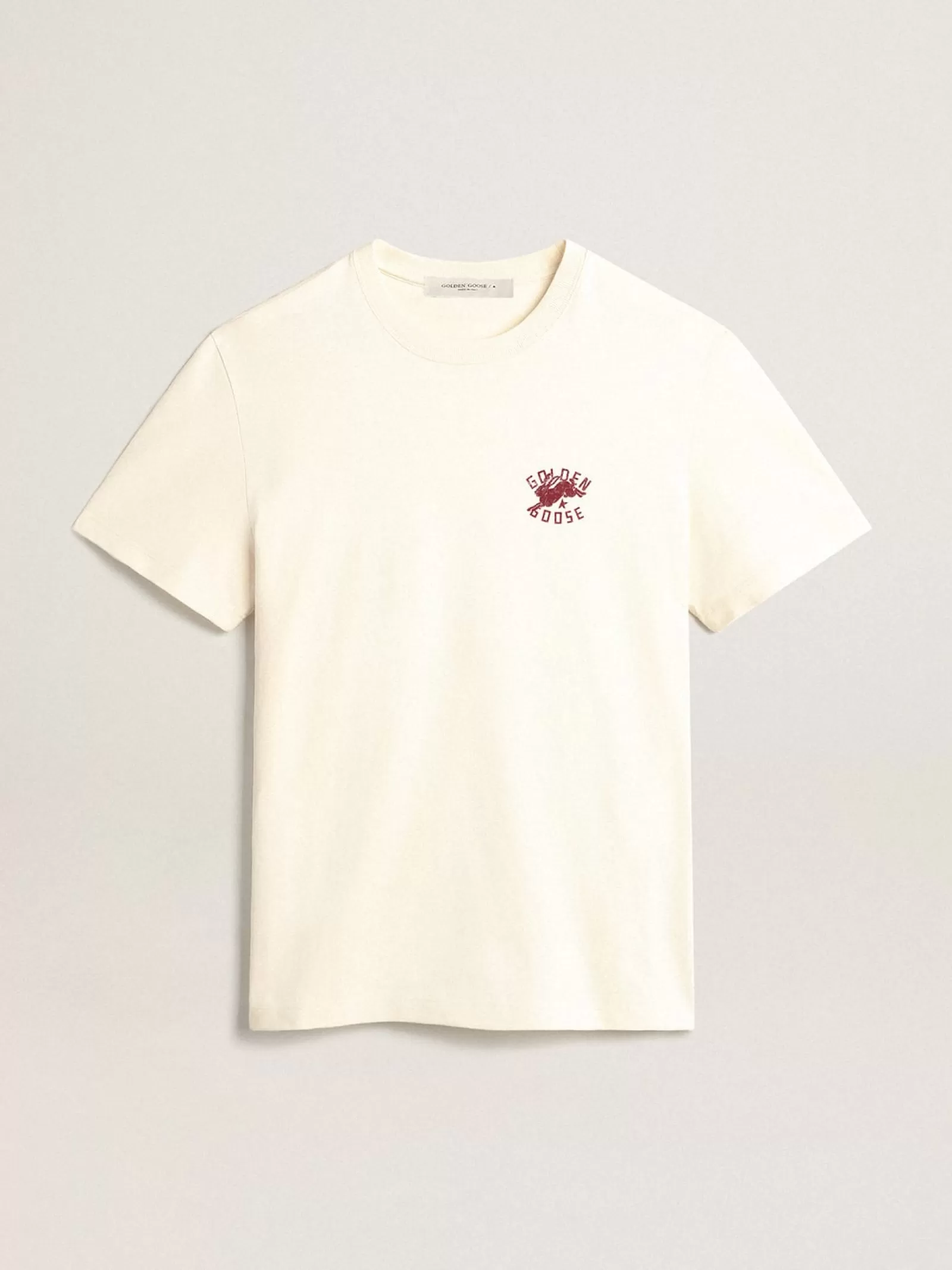 T-shirt blanc caractéristique homme avec logo CNY | Golden Goose Outlet