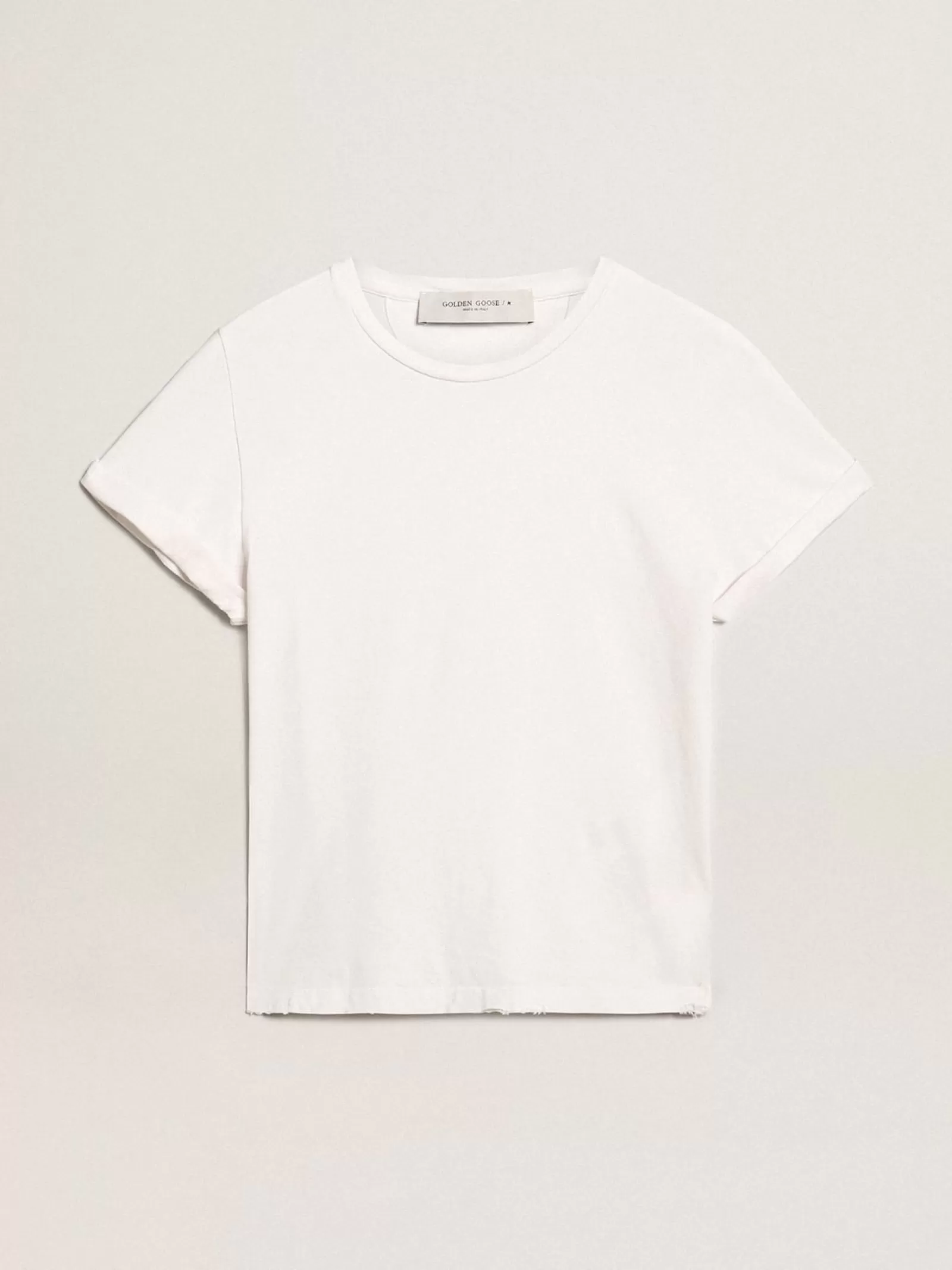 T-shirt femme blanc à l’effet usé | Golden Goose Clearance