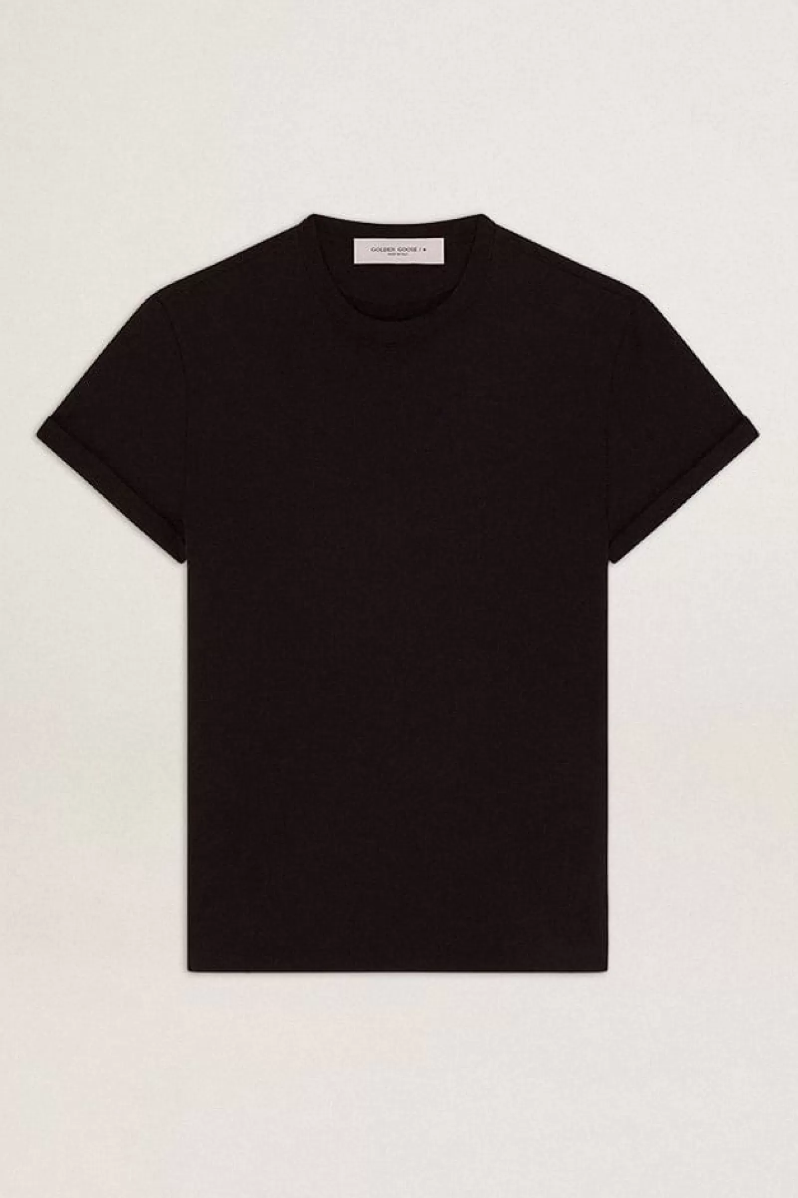 T-shirt regular noir pour femme avec traitement effet usé | Golden Goose Cheap