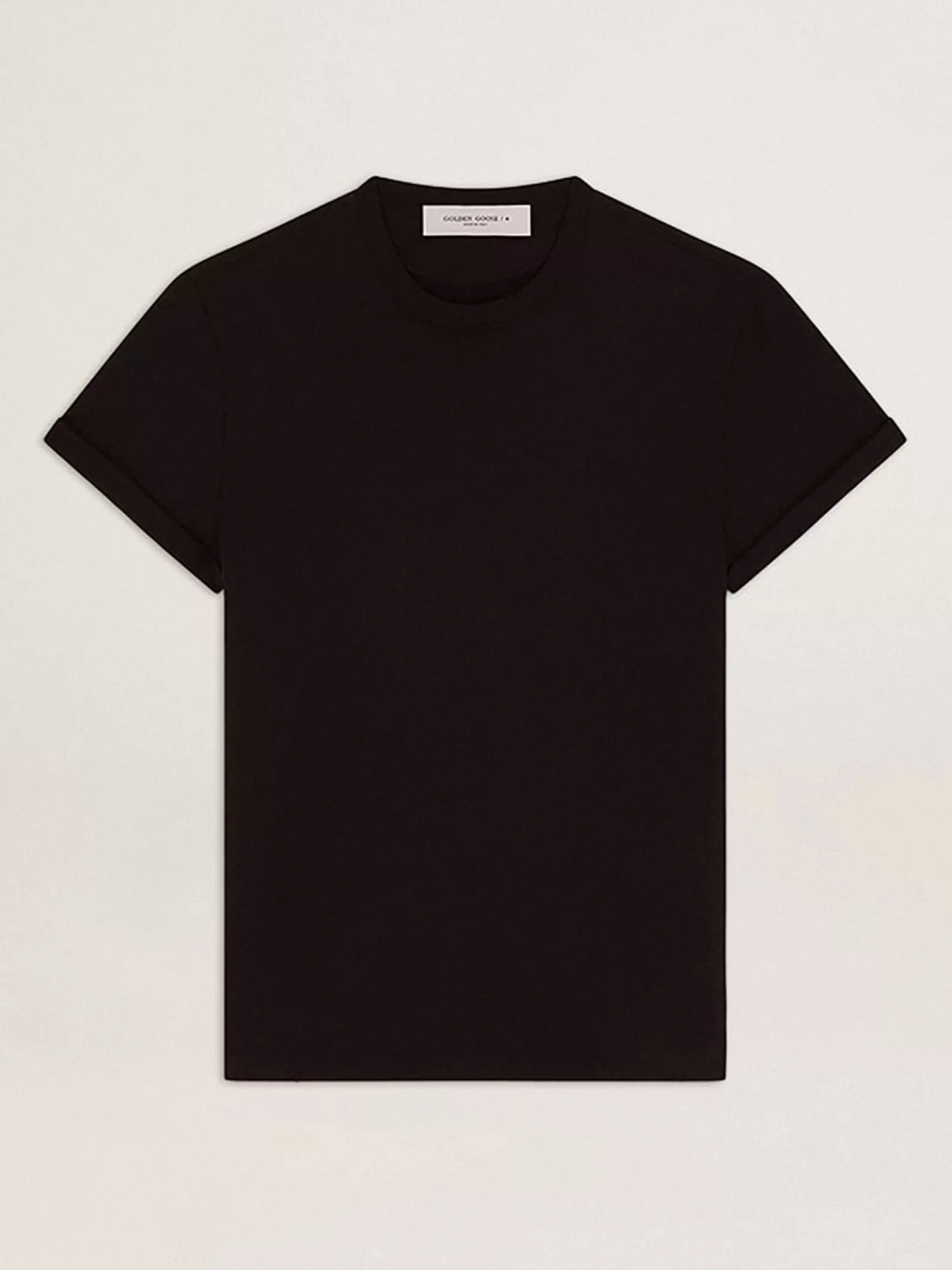 T-shirt slim noir pour femme avec traitement effet usé | Golden Goose Cheap